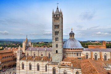 Fototapeta premium Siena, Italy. Landmark places in Tuscany region of Italy.