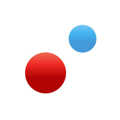 red and blue circles. Decoration for banners, posters and flyers