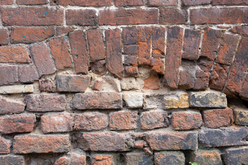An old rough brick wall . Blank for design.
