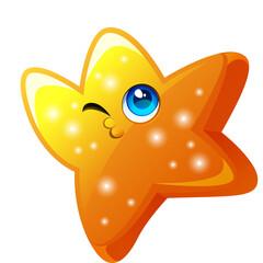Happy cartoon star