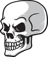 Skull Logo Cartoon Drawing Icon Illustration Clipart