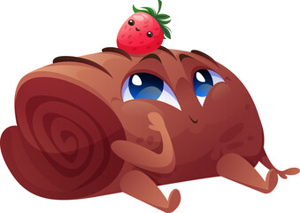 Cartoon sweet pastry