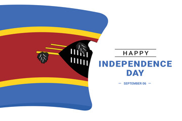 Eswatini Independence Day. Vector Illustration. The illustration is suitable for banners, flyers, stickers, cards, etc.