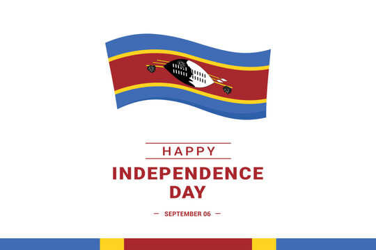 Eswatini Independence Day. Vector Illustration. The illustration is suitable for banners, flyers, stickers, cards, etc.