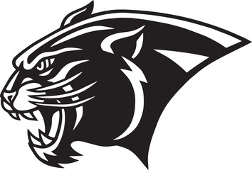 Black Panther Jaguar Head Logo  Head Mascot Sports Team Icon © vectorfarmer