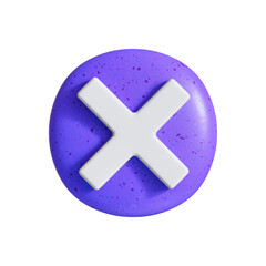 Fototapeta premium 3d cancel sign icon
