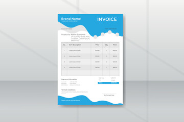 Invoice minimal design template.