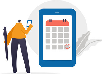 Business person with time management.