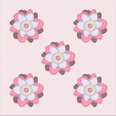 flowers on pink background
