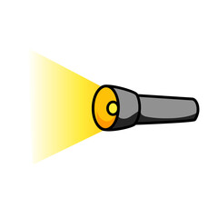 Flashlight flat vector elements