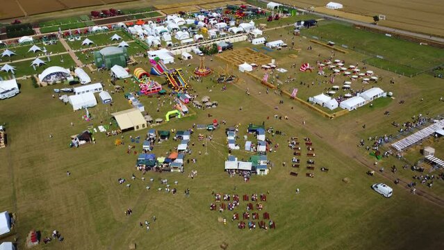 Fairground on summer weekend day