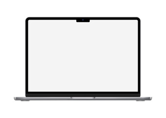 Laptop gray color computer mockup