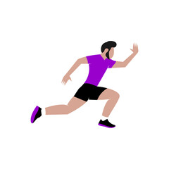 runner athlete graphic illustration