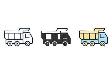 truck icons  symbol vector elements for infographic web