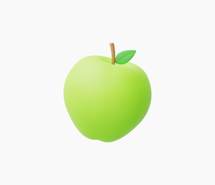 3d Realistic Apple fruit vector illustration.