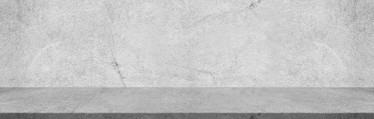 Fototapeta premium Gray horizontal decorative cement wall. Room background. Abstract wallpaper background. Backdrop.