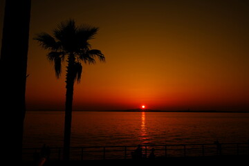 サンセットビーチと海岸風景