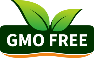 Green colored GMO free emblems, badge, logo, icon. png stock illustration
