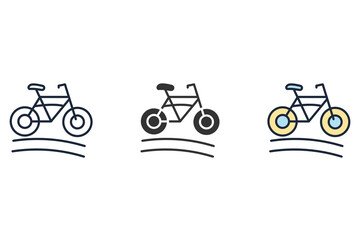 Bike icons  symbol vector elements for infographic web 
