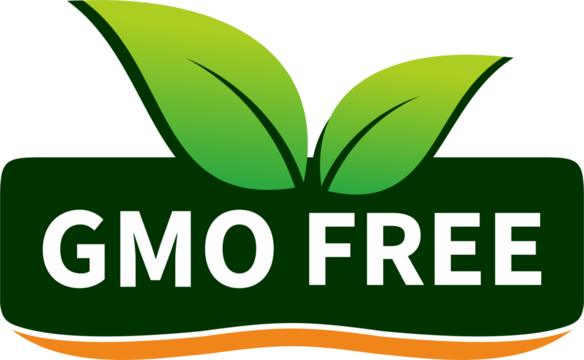 Green colored GMO free emblems, badge, logo, icon. png stock illustration