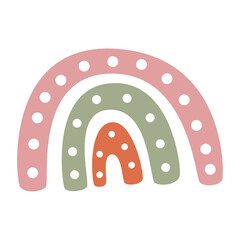 Simple cartoon cute rainbow for kids icon.