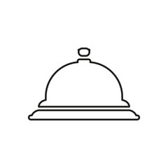 Service bell line icon, editable stroke, vector outline high quality for UI.