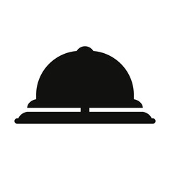 Bell silhouette icon, flat vector illustration for UI graphic design.