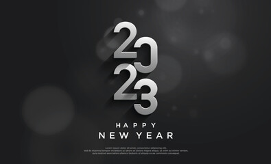 happy new year 2023 with silver special edition number