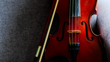 Violin vintage musical instrument of orchestra taken with natural light - 527320531