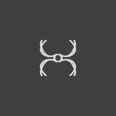 logo with abstract line concept