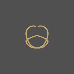 logo with abstract line concept