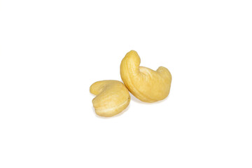 roasted cashew nuts isolated on white background