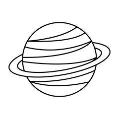 Uranus line icon.