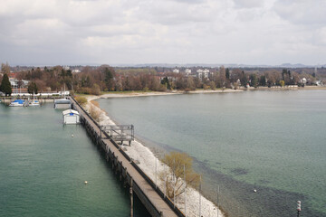 Fototapeta na wymiar The view of Friedrichshafen, Baden-Wuerttemberg, Germany