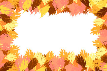 Autumn leaves frame