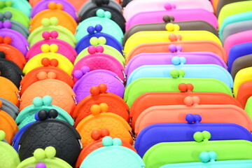colorful plastic purse