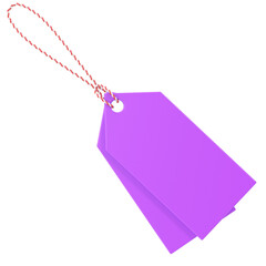 3D tag. 3D label. Sale tag.