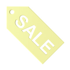 Sale tag. Sale label. 3D tag.