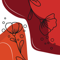 Abstract hand drawn background with template elements for banner
