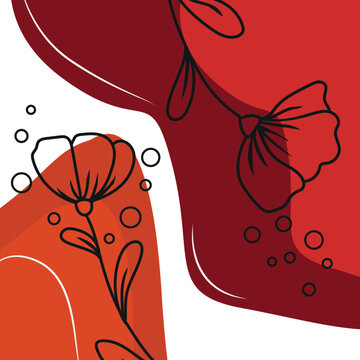 Abstract hand drawn background with template elements for banner
