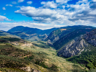 Landscape of the Pleistos River Valley, Delphi, Phocis, Greece