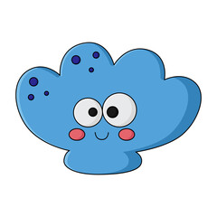 Cartoon clam shell icon.