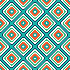 Obraz premium Abstract Diagonal Retro Colored Squares Geometric Vector Seamless Pattern Minimalist Design Trendy Fashion Colors Perfect for Allover Fabric or Wrapping Paper