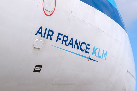 Air France KLM Logo On A Plane At Schiphol Airport The Netherlands 26-5-2022