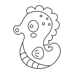Seahorse linear icon