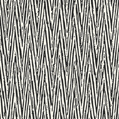 Monochrome Grain Stroke Textured Zigzag Pattern