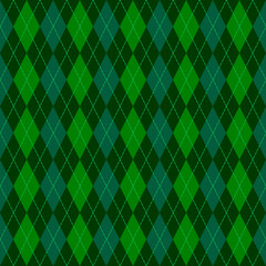 green seamless geometric pattern with argyle Background