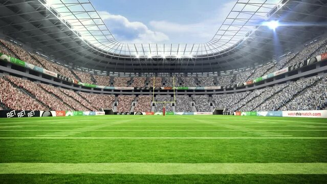 Animation of sports stadium