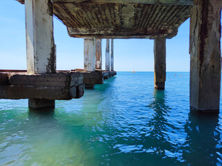 Black Sea view under the pier
