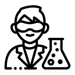scientist man icon